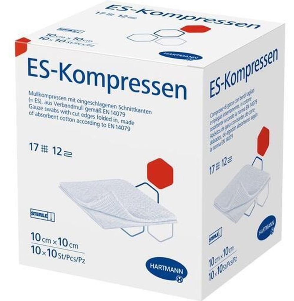 ES Kompresy sterilní 10x10 cm, hromadné balení 12 ks, 10X10 Obrázek produktu 