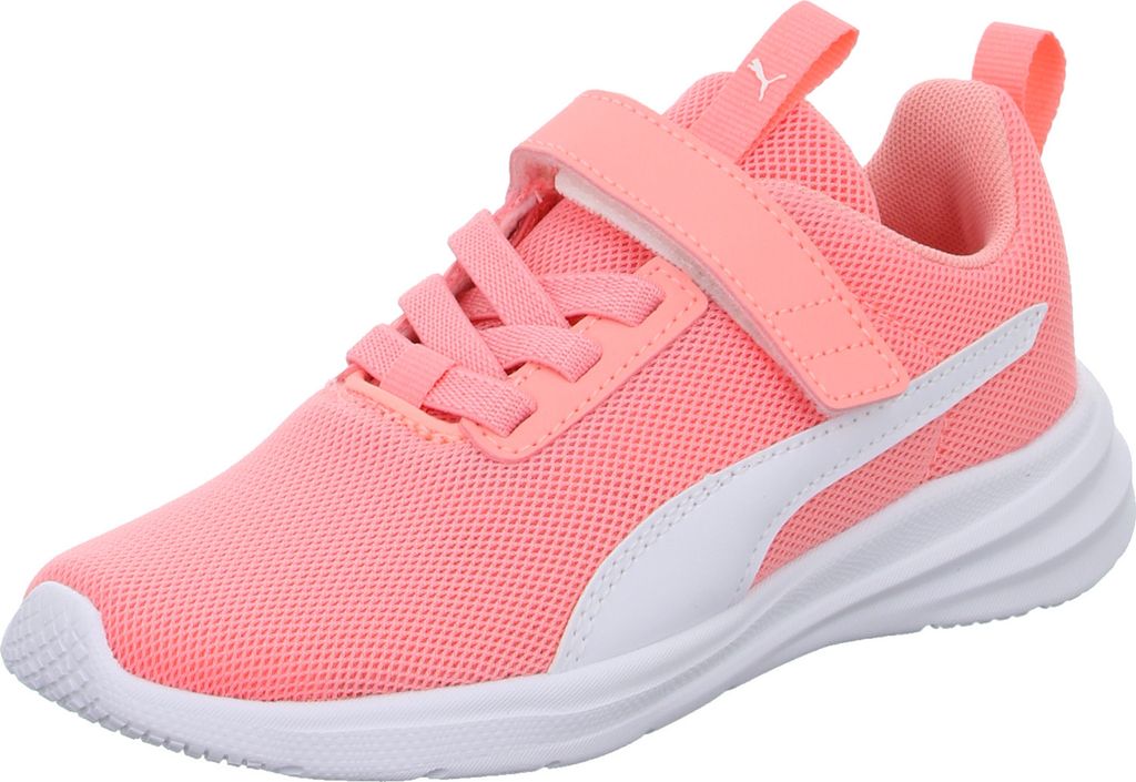 Puma Mädchen-Sneaker-Slipper-Klettschuh Rickie Runner AC+ PS Rosa-Weiß, Farbe:rot, EU Größe:32