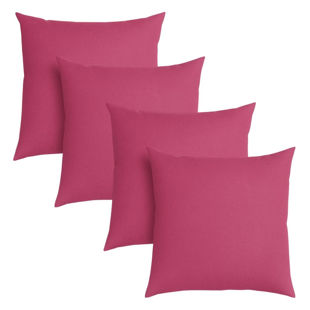 sleepling - 4er Set Sofakissen, 40 x 40 cm, Dekokissen, Kopfkissen, pink