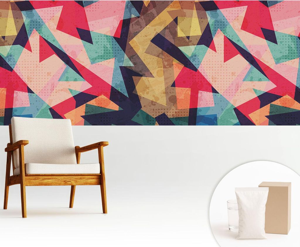 Fototapete - 250x104 cm - Tapete - Wandtapete - Wandbilder - Dekofolie - Tapete Folie - Wand - Dekoration - Wohnzimmer - Buntes Muster