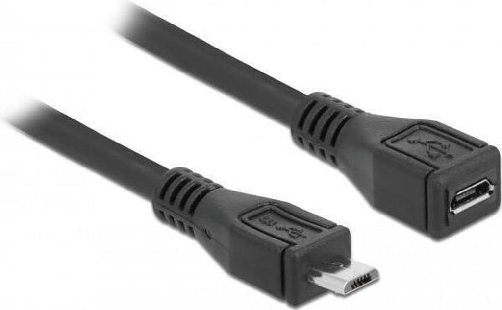 DeLOCK USB 2.0 Micro-B St > USB Bu 0,5m | Verlängerungskabel