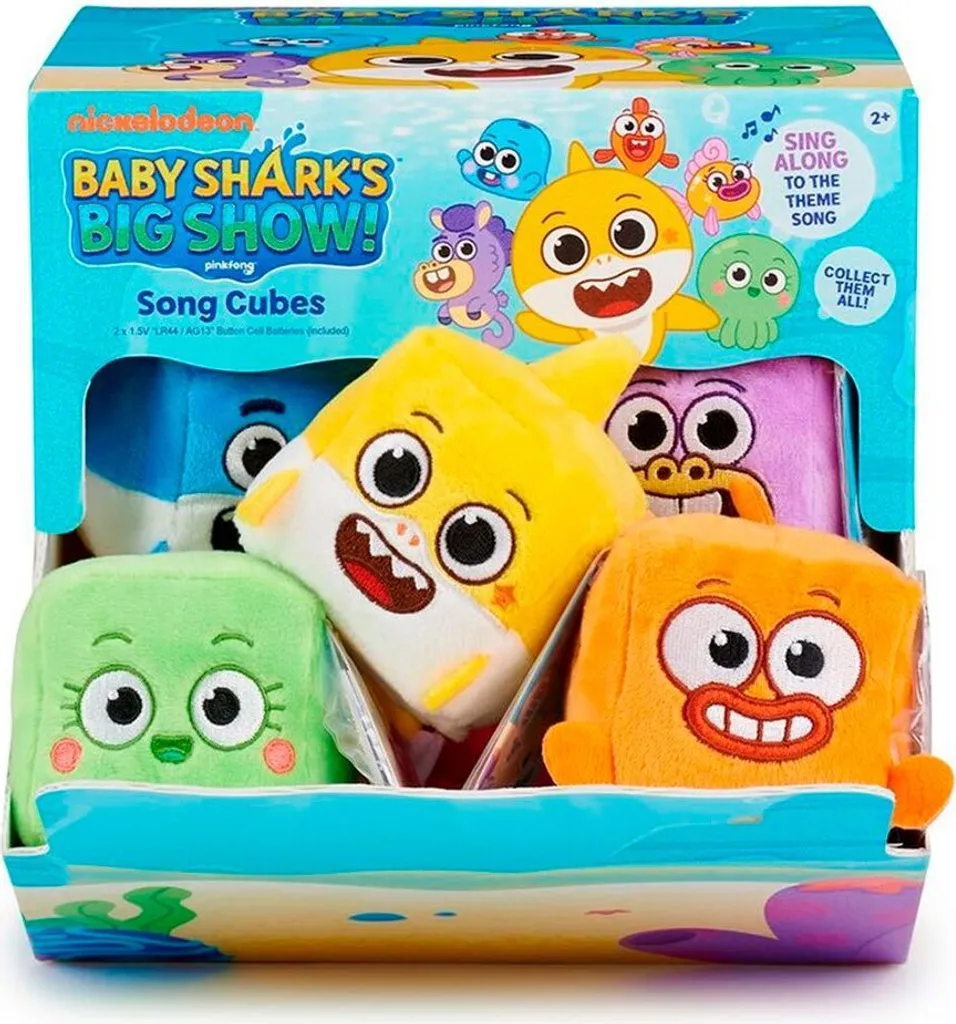 Ours peluche Baby Shark pour calmer les enfants - Pack de 12 Multicolore