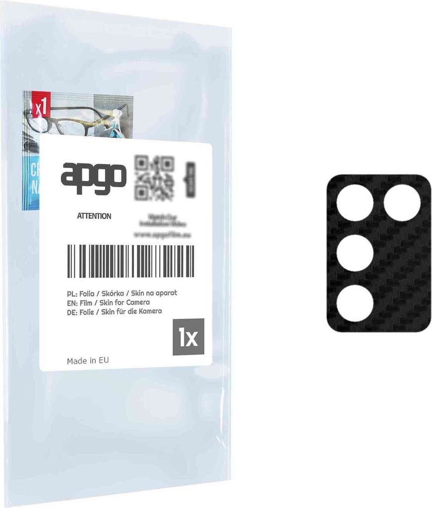 apgo Objektivschutz-Folie, Kameraschutz kompatibel mit Cubot Note 7, Carbon-Imitation, Rückseite Schutzfolie für Kamera-Insel, Hinten Folie, krat...