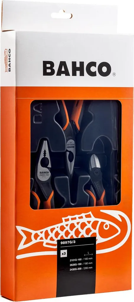 Jeu de 3 pinces universelles ERGO™ BAHCO 9897G/3 avec gaines bi-matière