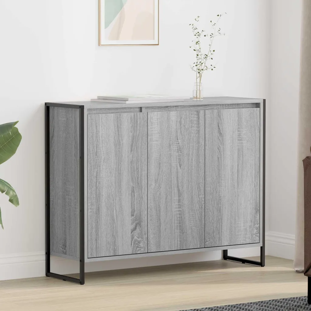 vidaXL Mobiletto Grigio Sonoma 96,5x30x75 cm - Ottimizzazione Spazio