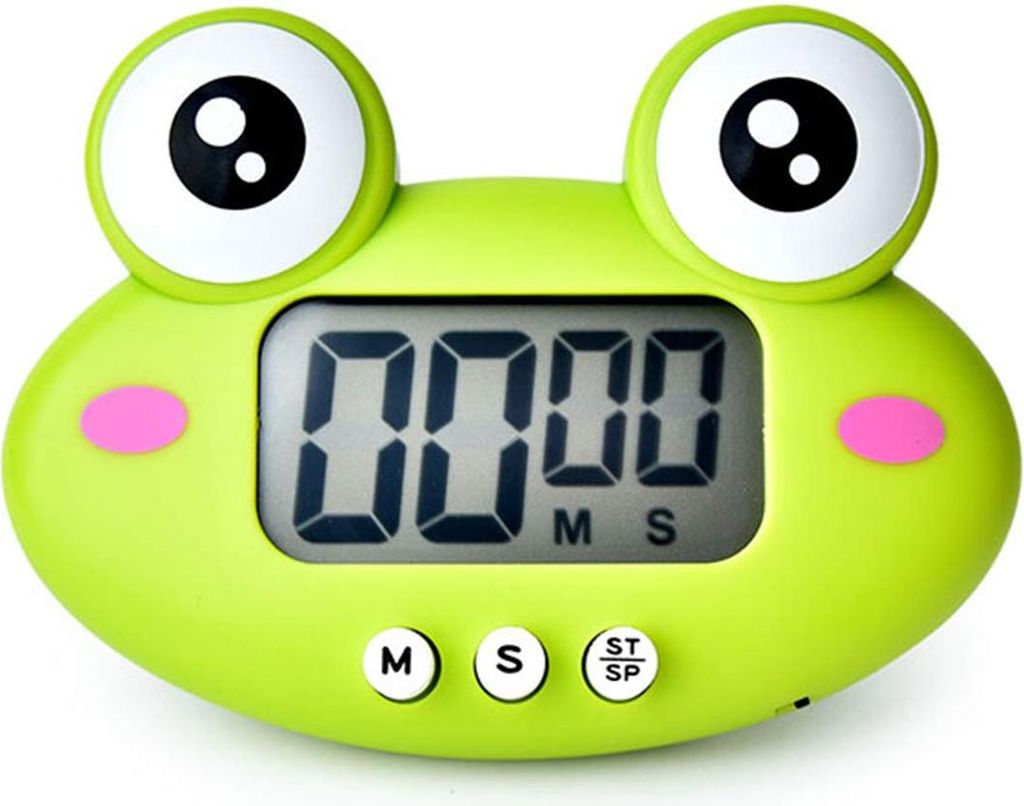 Küchentimer, niedlicher Countdown-Timer mit Tiermotiven, digitaler Kochtimer mit Magnetverschluss, große LCD-Anzeige, Wecker zum Aufhängen mit S...