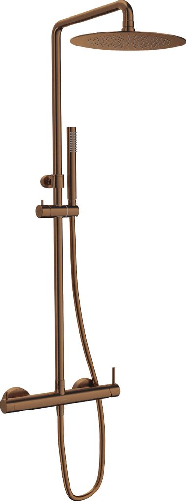 SANYCCES LOOP Einhebel-Rain Duschsystem 25 cm, rosegold gebürstet