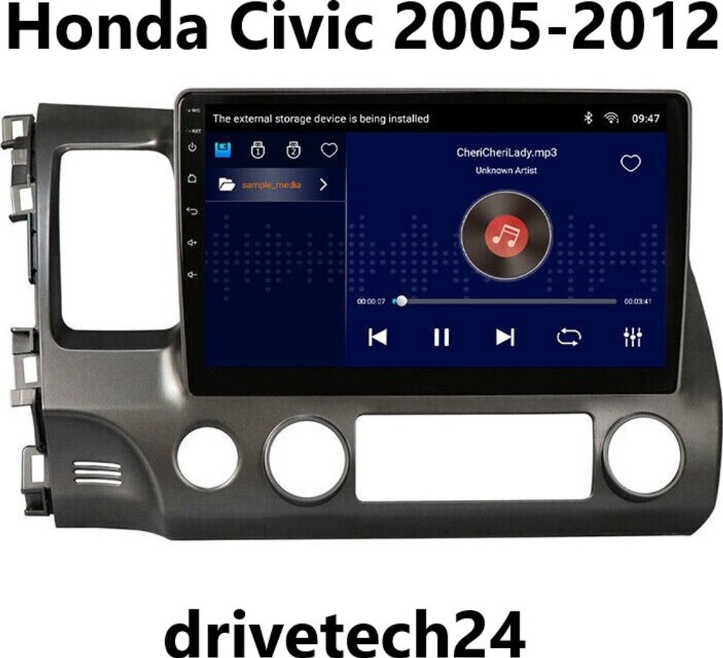 10 Zoll Android 11 Autoradio GPS Navi Wifi MP5 USB für Honda Civic 2005-2012 FM