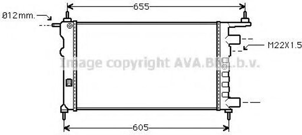 PRASCO OL2261 Kühler Wasserkühler Motorkühler für OPEL Corsa B Schrägheck (S93) für VAUXHALL Corsa Mk I (B) Schrägheck (S93)
