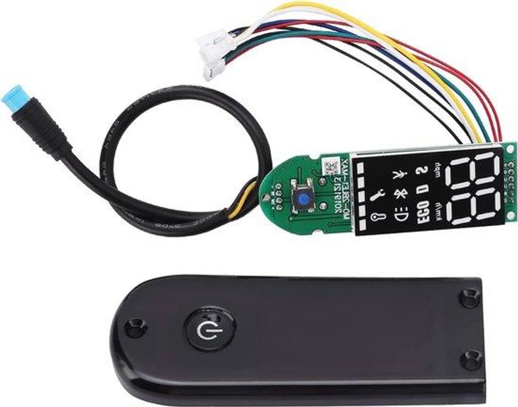 Elektrische Scooter mit Display und Abdeckung Schwarz