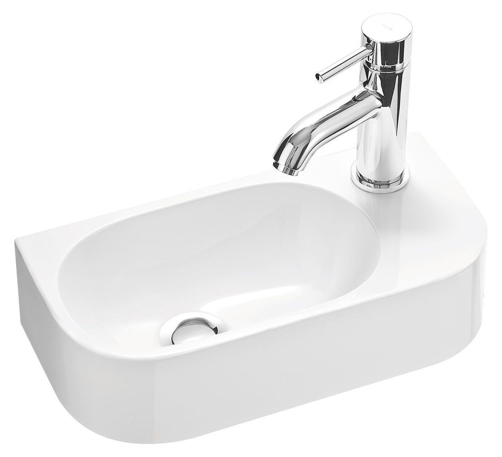 Gäste WC Waschbecken PARK 40x20 cm aus Mineralguss für Produktbild 