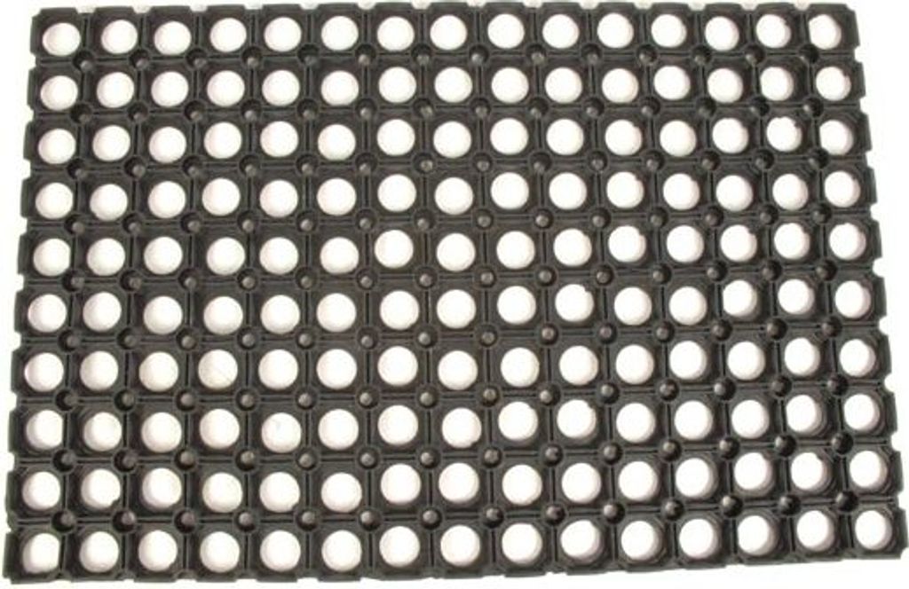 Hamat Rubberen Deurmat Domino Ring 40X60 Cm Zwart