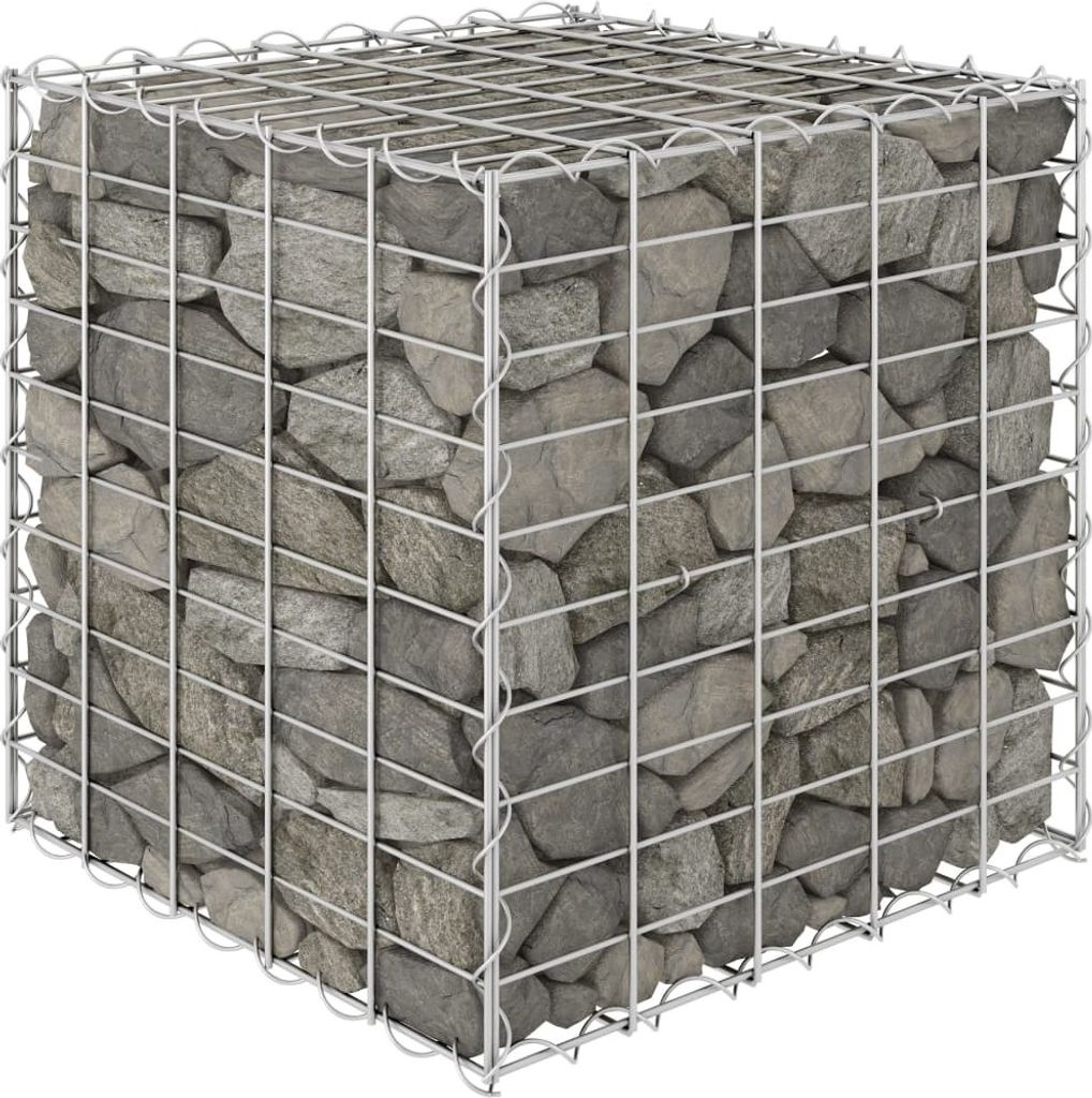 "2026 Promotion" Würfel-Gabionen-Hochbeet - Pflanzkasten - Stahldraht 50x50x50 cm - - Beete CC1029