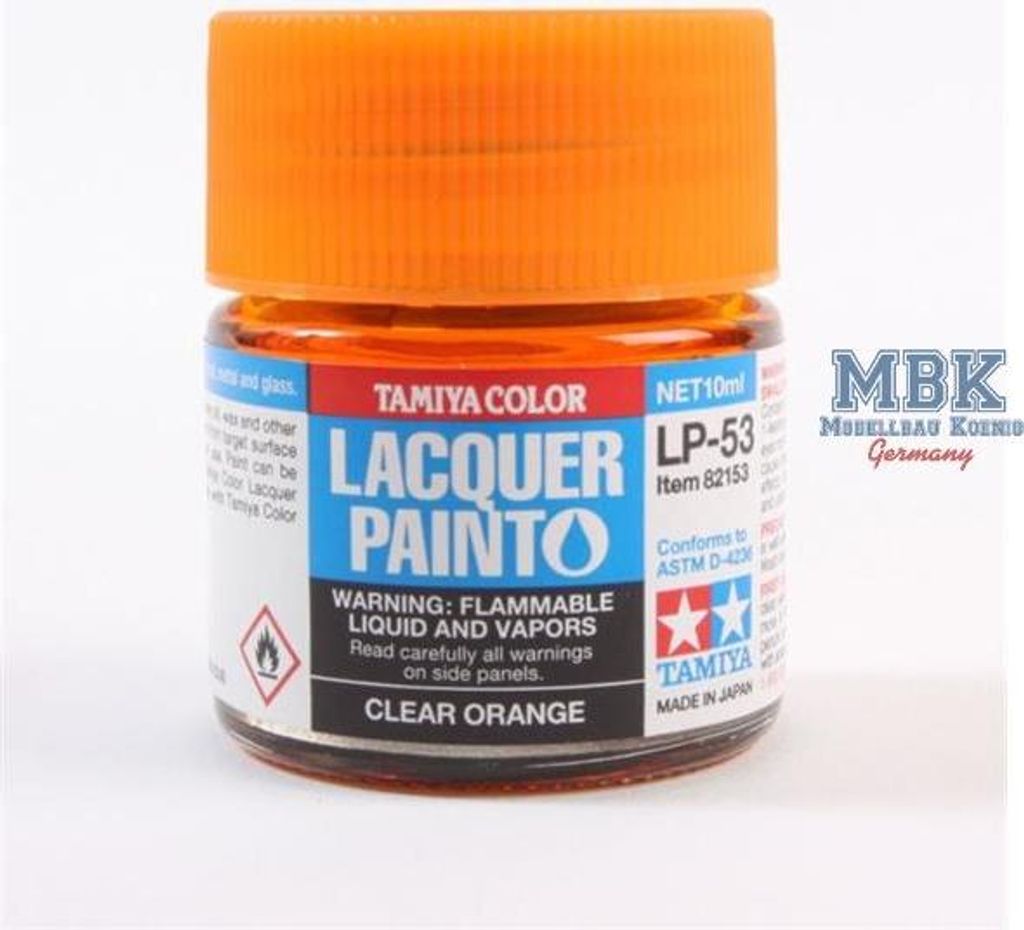 TAMIYA LP-53 LP-53 Klar Orange glänzend Lacquer 10ml