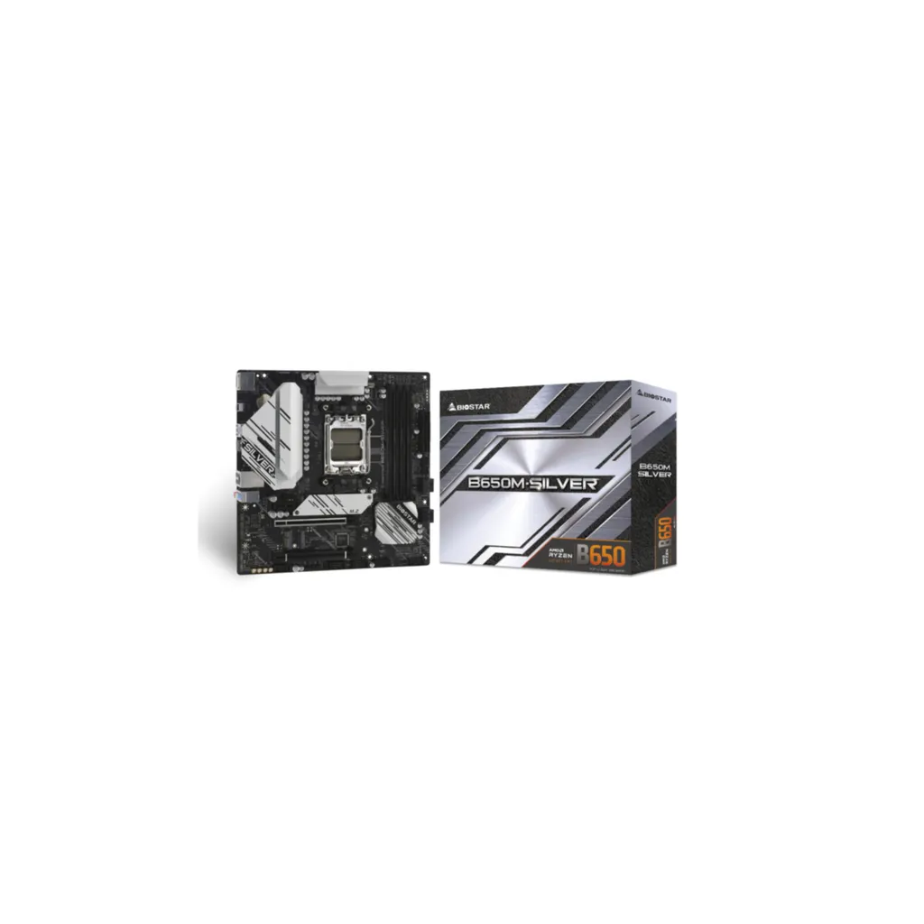 Carte Mère Gaming B650M-Silver Biostar Chipset B650 Socket AM5 Micro-ATX - 5
