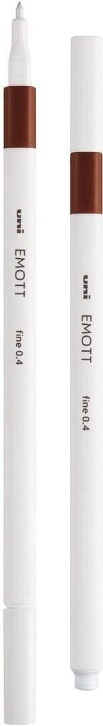 Uni-Ball EMOTT 10.1.0027, Stick Pen, Braun, Weiß, Braun, 0,4 mm, Fein, 1 Stück(e)