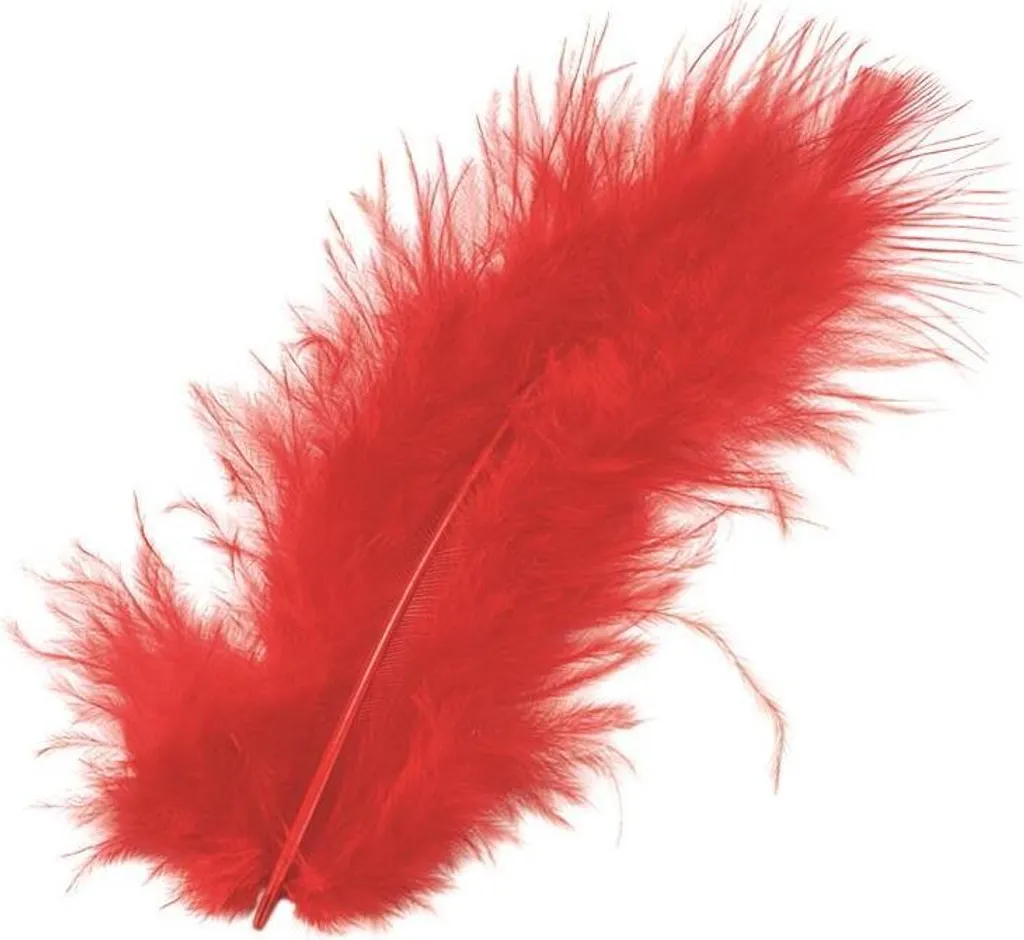 Plumes de décoration rouge 10cm lot de 10 pièces loisirs créatifs