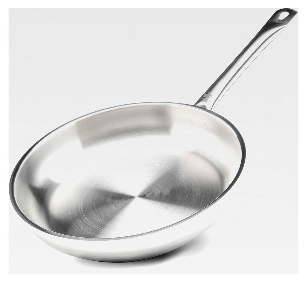 Edelstahl-Bratpfanne 32 cm – Hochwertige Pfanne mit Kapselboden – Induktionsgeeignet mit ergonomischem Edelstahlgriff