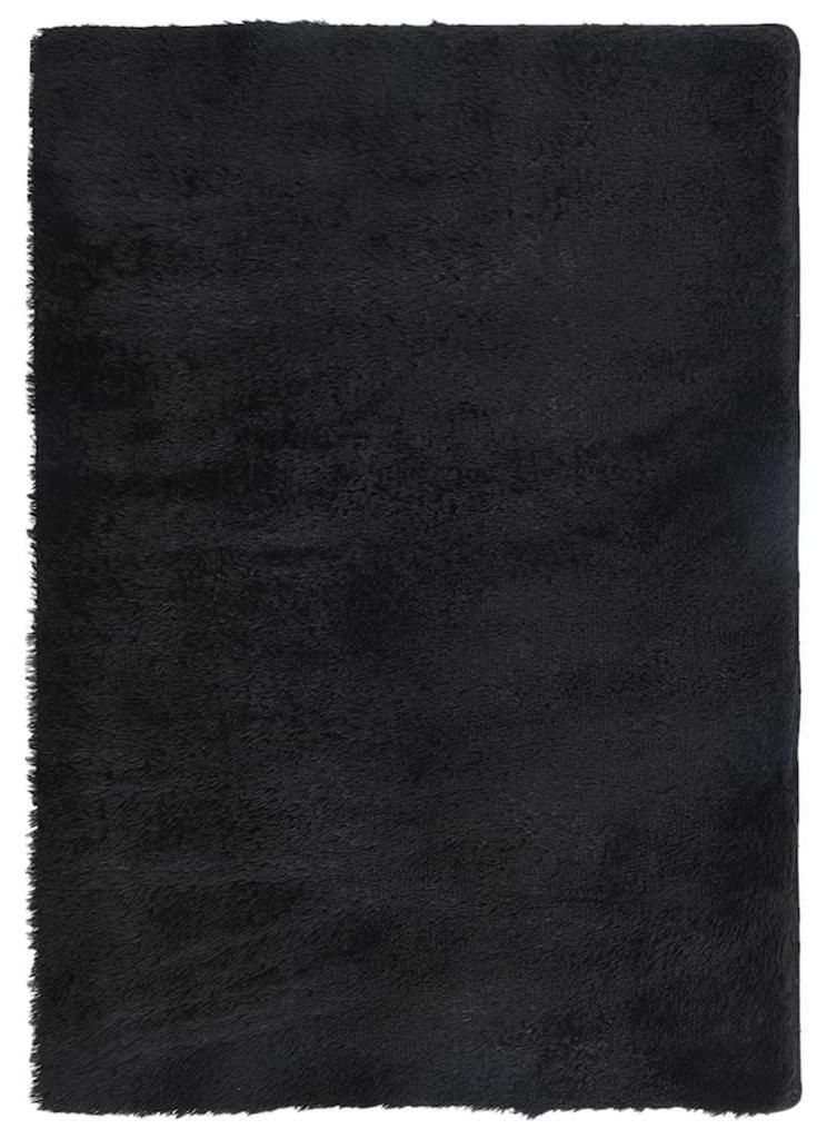 vidaXL Teppich Shaggy Hochflor NAVARRA Schwarz 160x230 cm Produktbild 