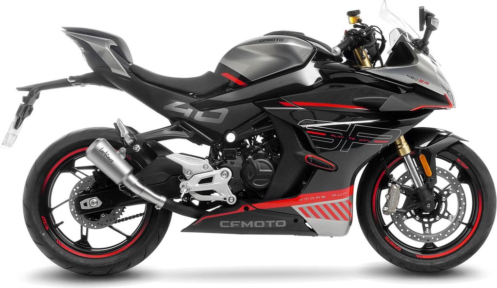LeoVince LV-10 Slip-On Auspuff Edelstahl für CF MOTO 450 SS 450 SR