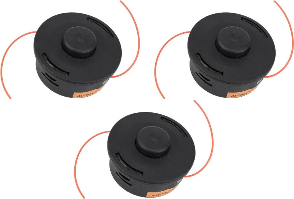 3x Trade-Shop Zweifaden-Mähkopf / Trimmerkopf / Fadenkopf M10 x 1,0mm Linksgewinde für Stihl FSA90, FSA130, FSA135 / Akku-Motorsense