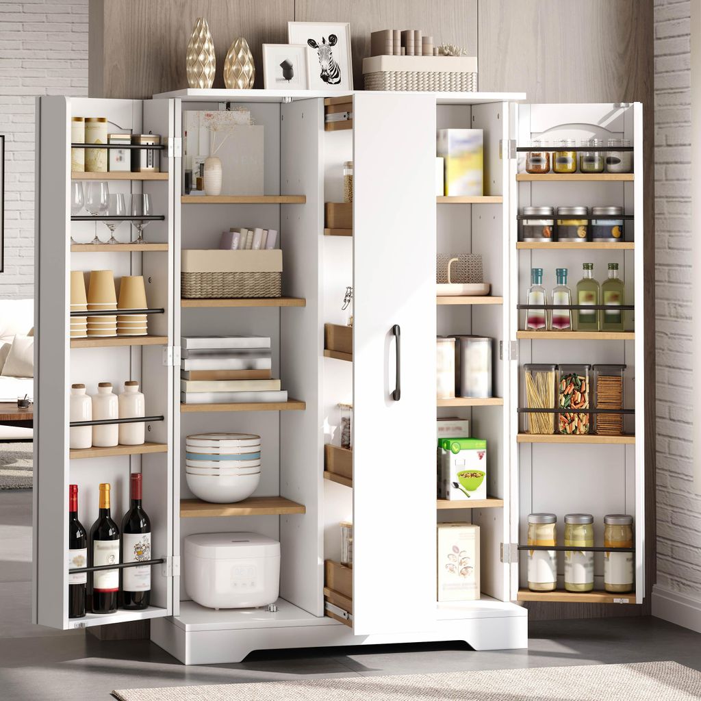Mobiletto alto per cucina Merax, con ripiano per spezie, Immagine del prodotto 