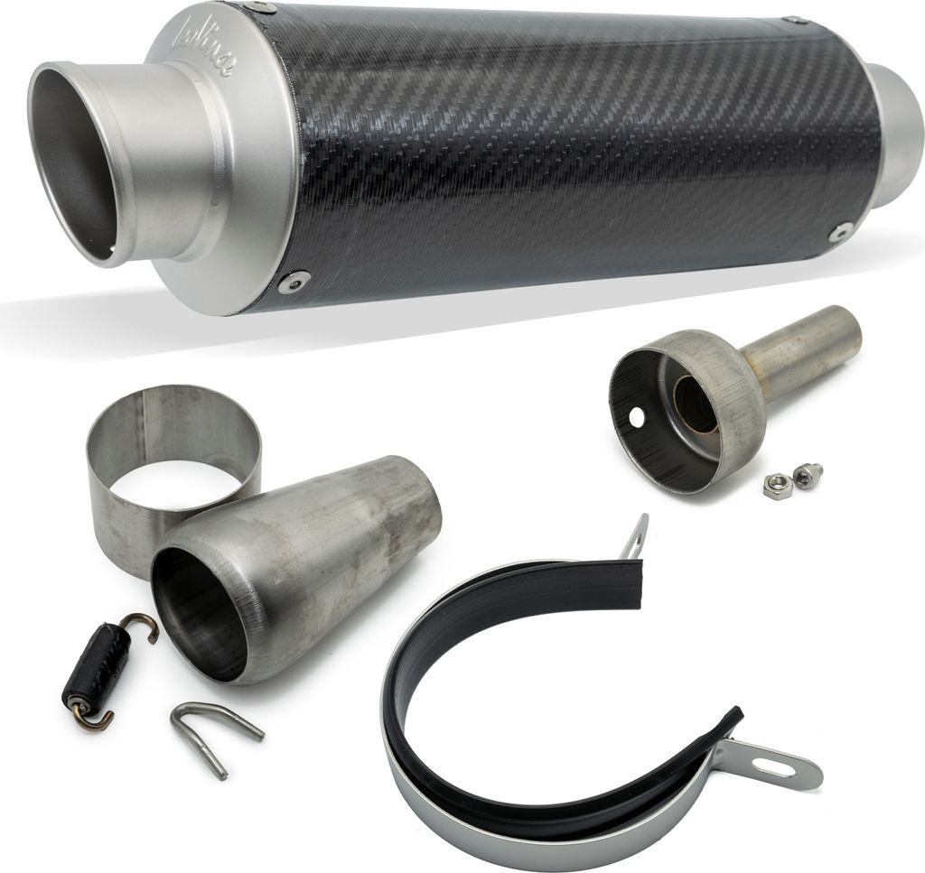 LeoVince GP Corsa 9736U Universal-Auspuff karbon D. 54
