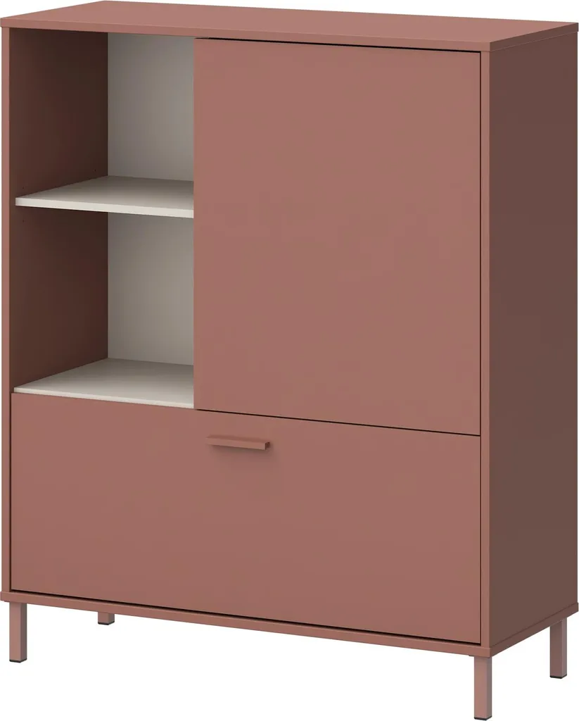 Grand Buffet de Rangement MILLES Terrakotta - Commode Haute 125cm - 5