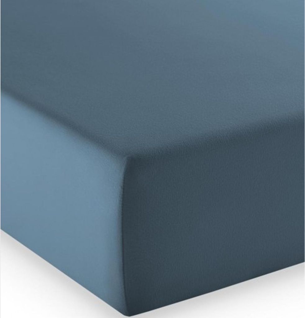 Fleuresse Mako-Jersey-Spannlaken comfort Farbe denim 6073