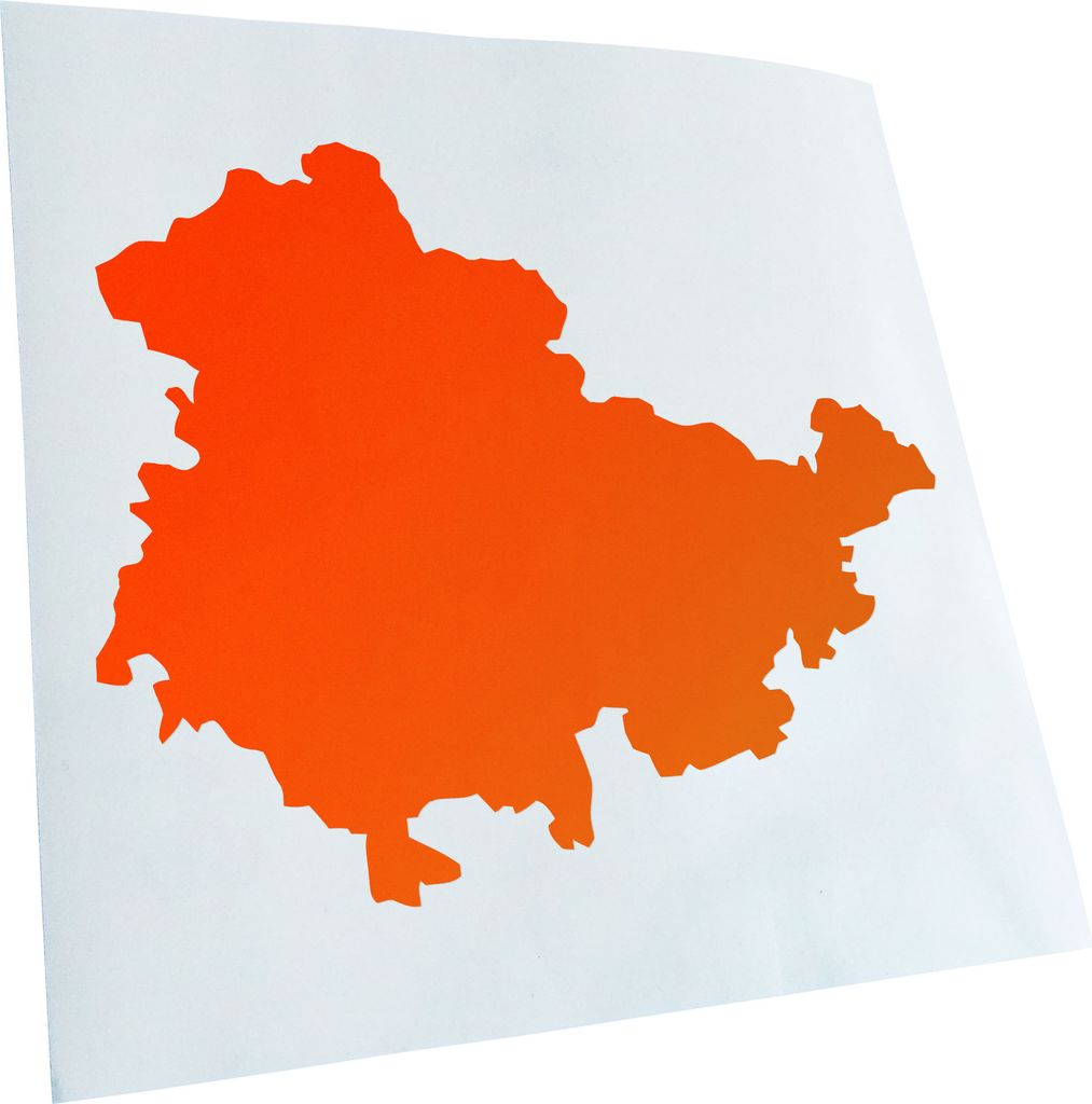 hauptsachebeklebt Kiwistar - Autoaufkleber - Thüringen Deutschland Silhouette Heckscheibe - Aufkleber für Auto Kfz Fahrrad, LKW, Truck Mofa