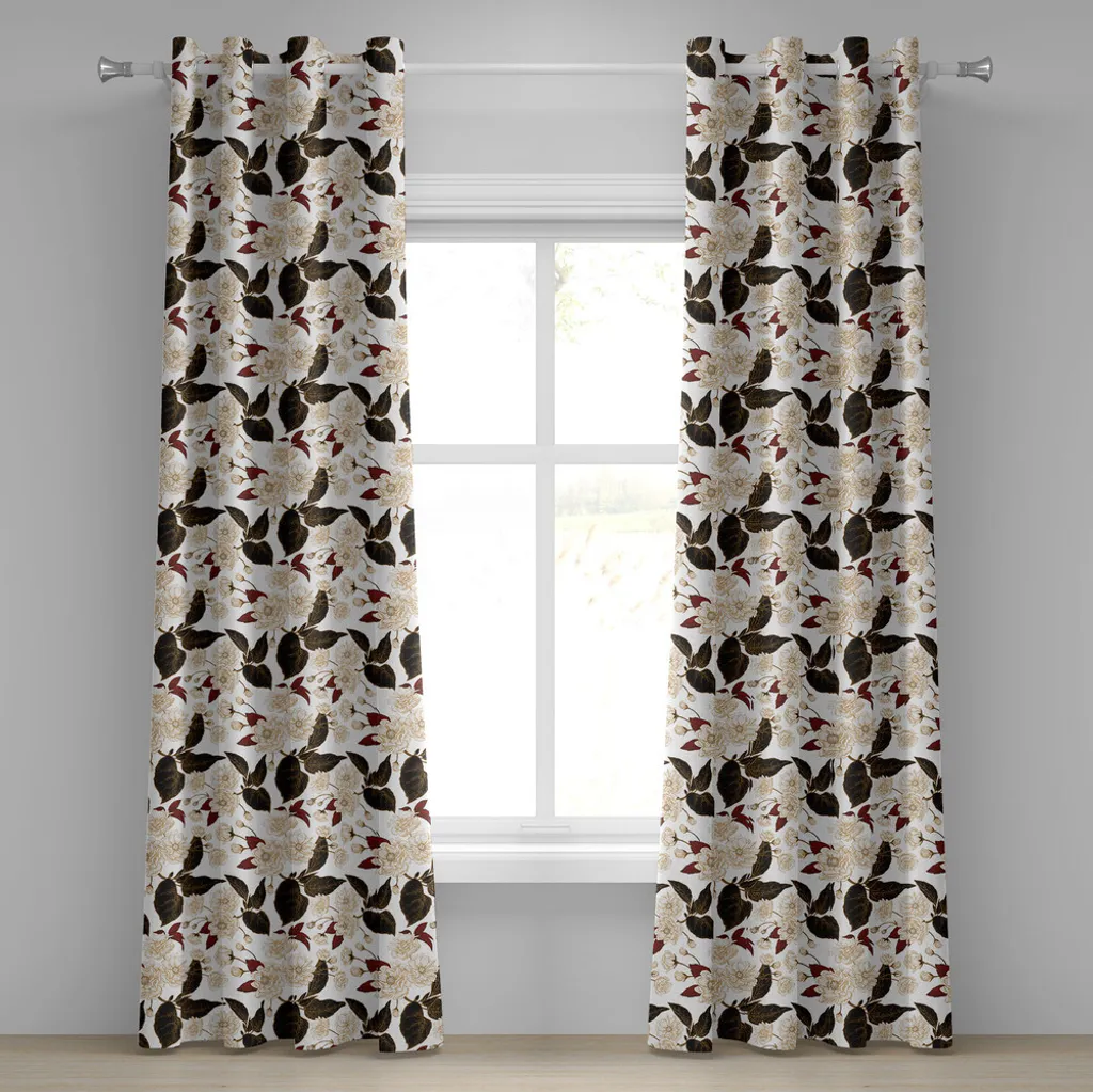 Tende Decorative ABAKUHAUS Fiori di Prugno Orientali 280x245 cm