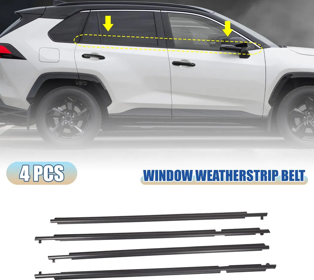 Joint de Fenêtre de Voiture 4pcs - Kit de Lèche-vitre Interne de Rechange