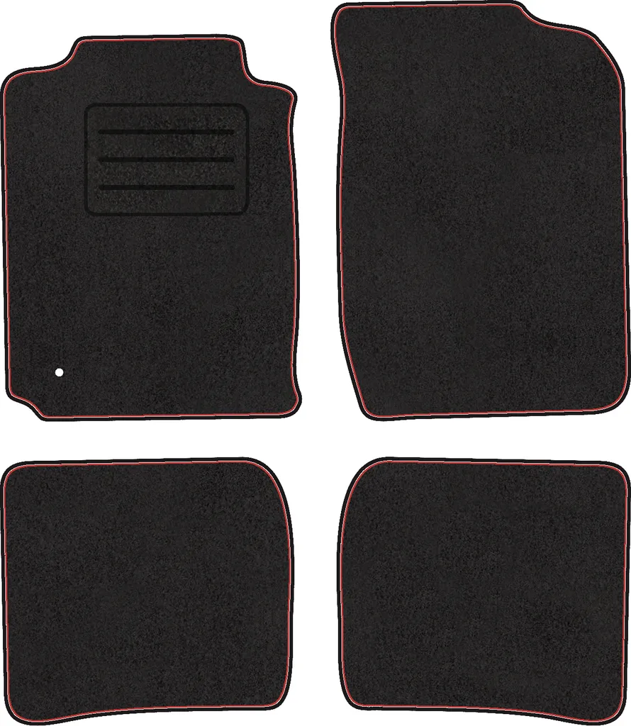 Kit 4 Tappetini Rosso Sport per Toyota Corolla G6 1997-2002 Velluto - 2
