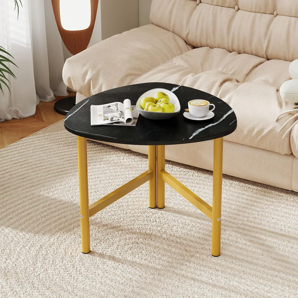 Table basse gain de place pour studio, table d'appoint bois et métal - 8