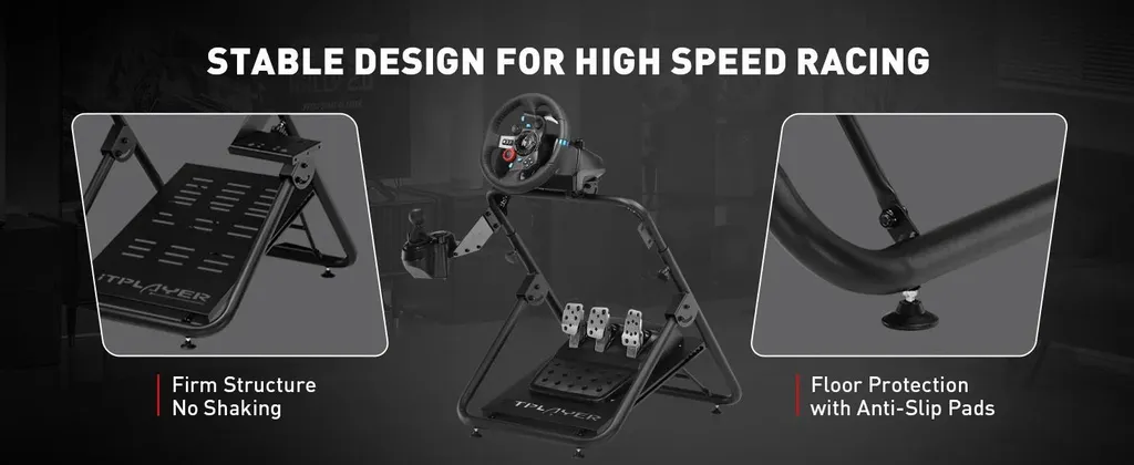 Cockpit de simulation GTS05 avec support téléphone pour volant PC - 11