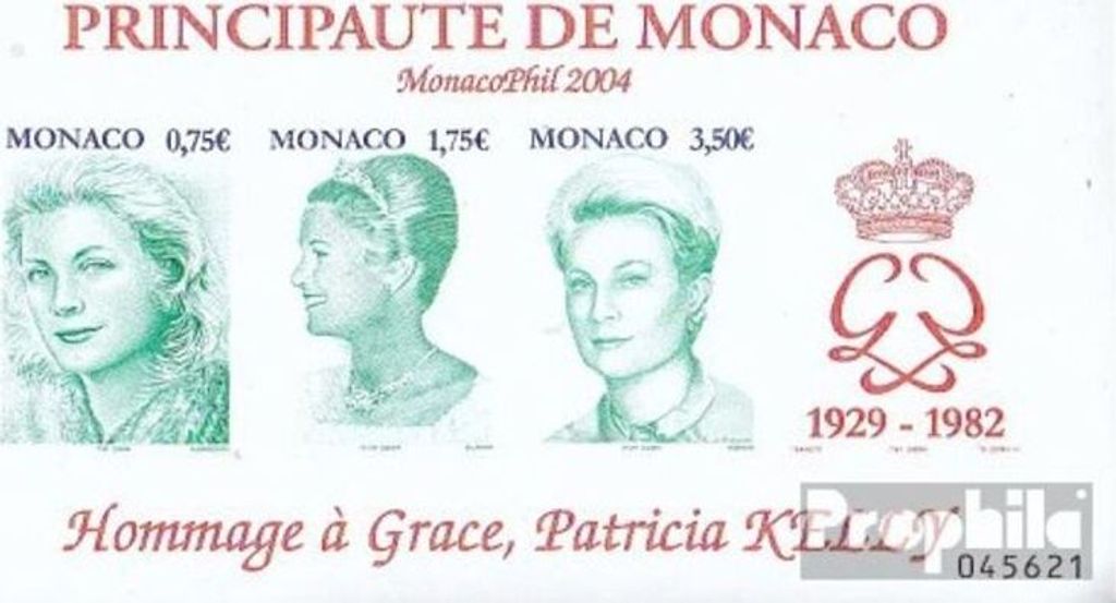 Briefmarken Monaco 2004 Mi Block87 (kompl.Ausg.) postfrisch Produktbild 
