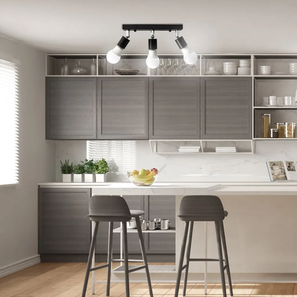 Lampada da Soffitto tooLight App699-3C Line Black | Design 3 Luci E27 - 3