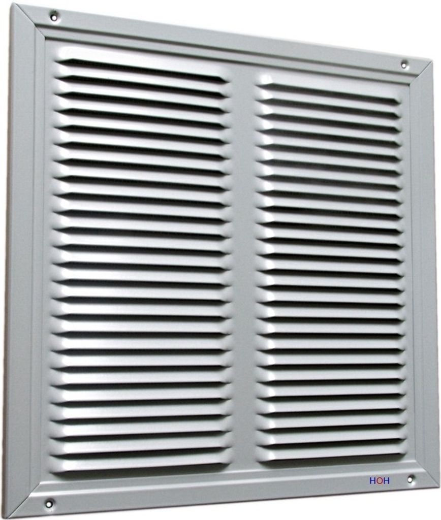 Lüftungsgitter LG-3015 Aus Aluminium – 300 X 150 Mm, Farbe Alu F1, Mit Fliegengitter, Für Abluft & Zuluft In Bad, Heizungsraum Etc.