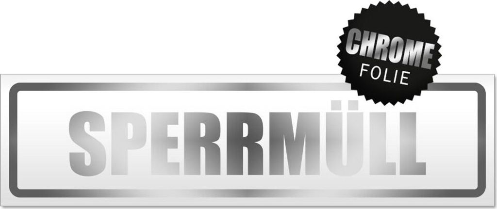 Sperrmüll Magnetschild Schild magnetisch