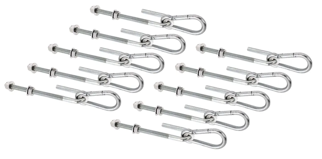 Fixation de sécurité pour portique et balançoire M12 200 mm - 10 pièces