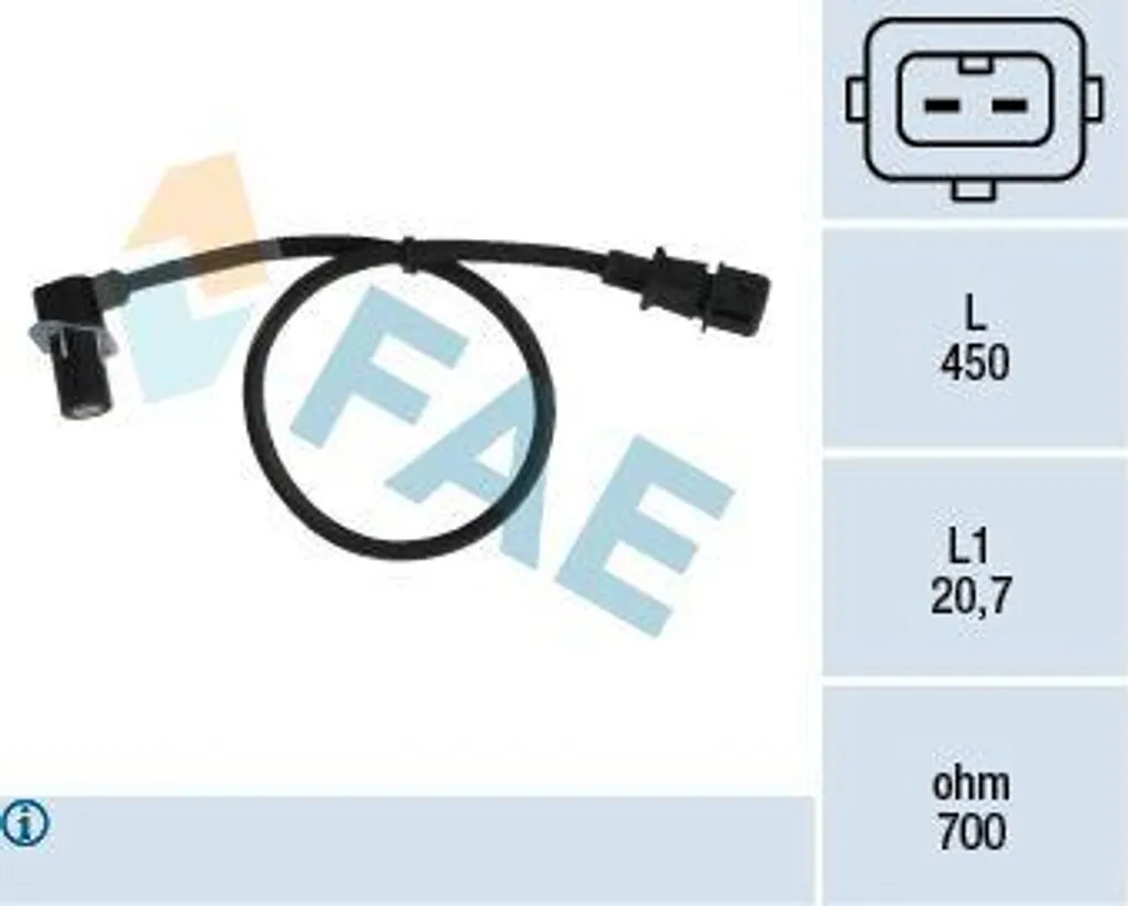 FAE 79012 Générateur d'impulsions vilebrequin OE 7679221 pour Ducato