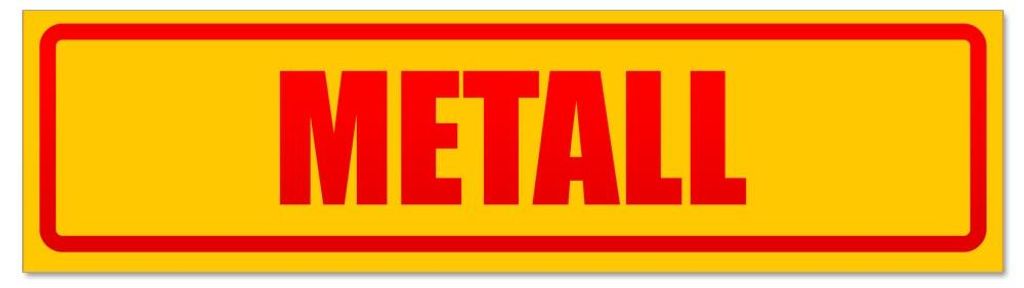 Kiwistar - Autoaufkleber - Rot - 45 x 12 cm - Metall invertiert - Hinweis Aufkleber Sticker für Auto, Kfz, Fahrrad, PKW, LKW