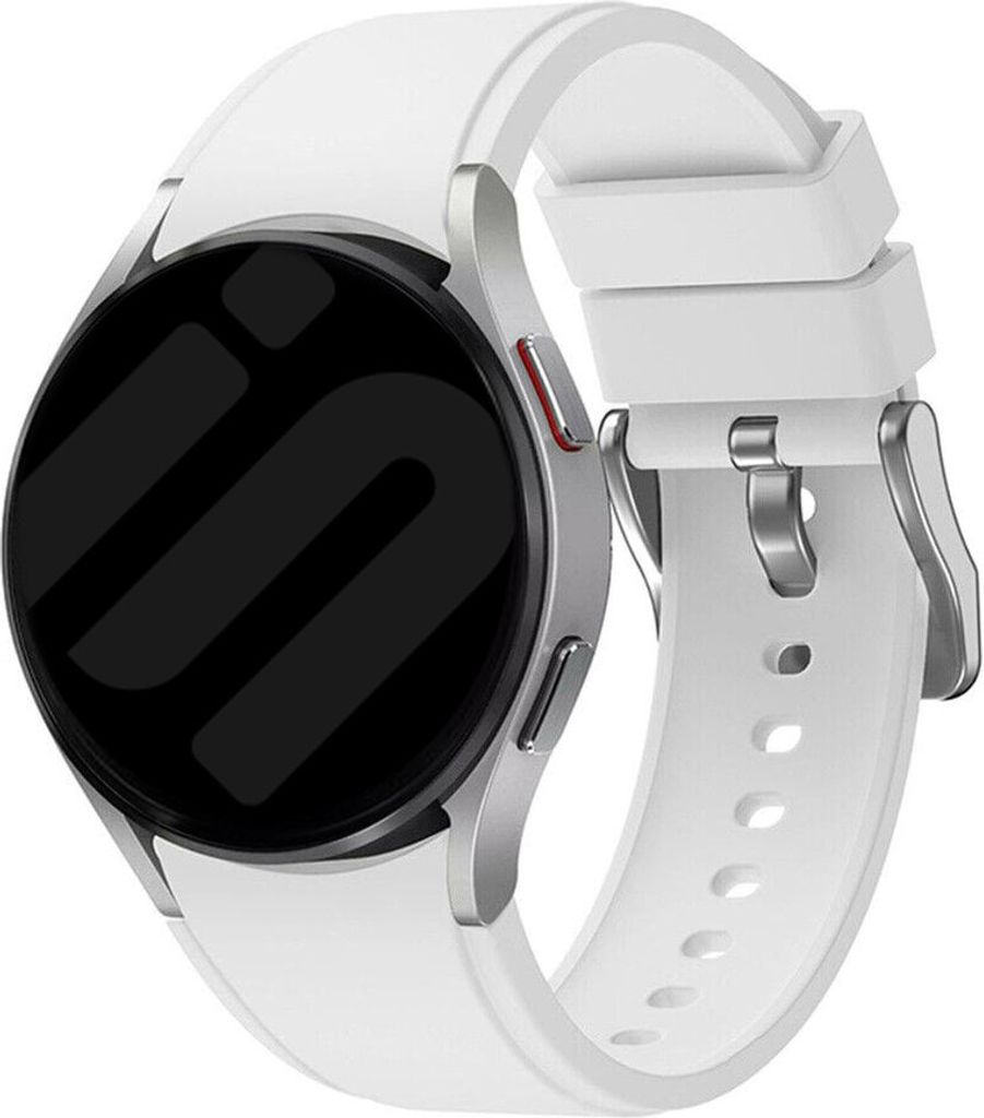 Strap-it Samsung Galaxy Watch 6 Classic 47mm Silikon Armband Perfect Fit (Weiß)