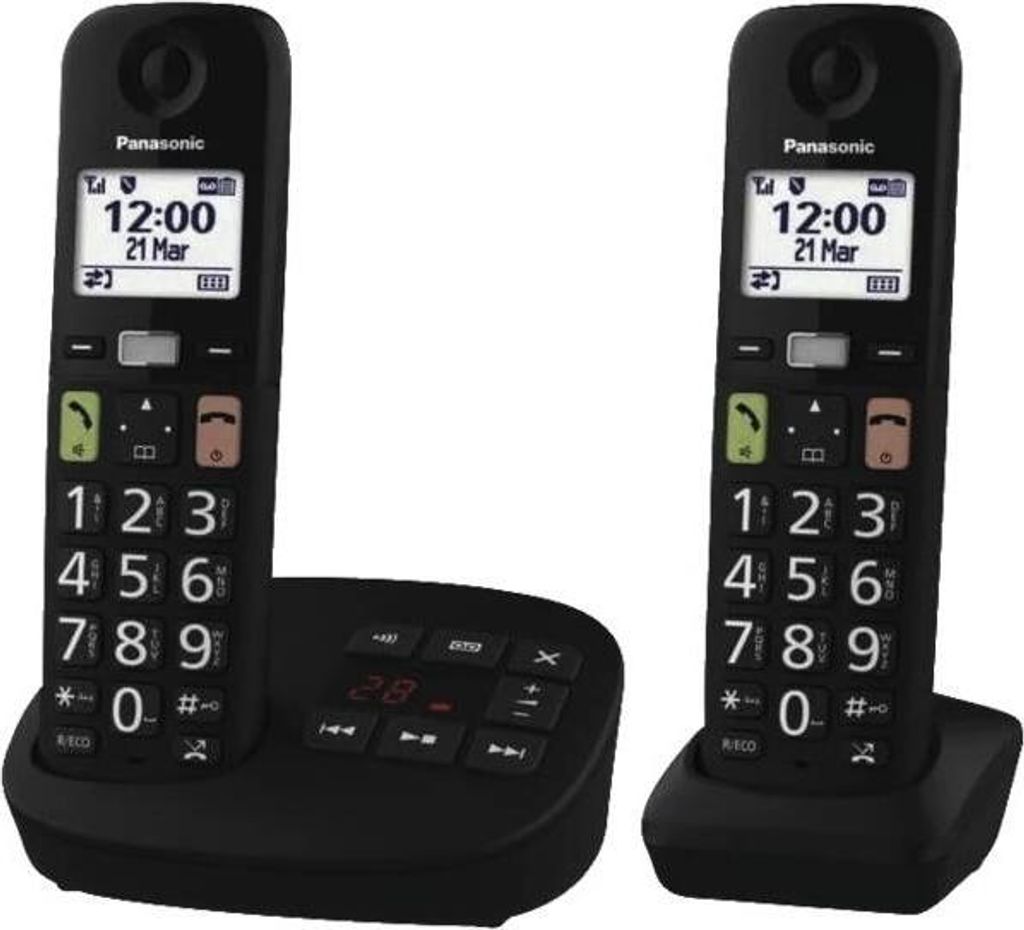 Panasonic KX-TGU132EXB, Analoges/DECT-Telefon, Kabelloses Produktbild 