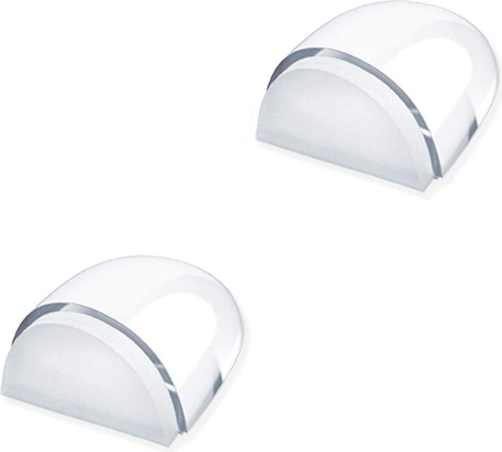 Packung mit 2 Türstoppern, Klebebasis, transparent selbstklebend