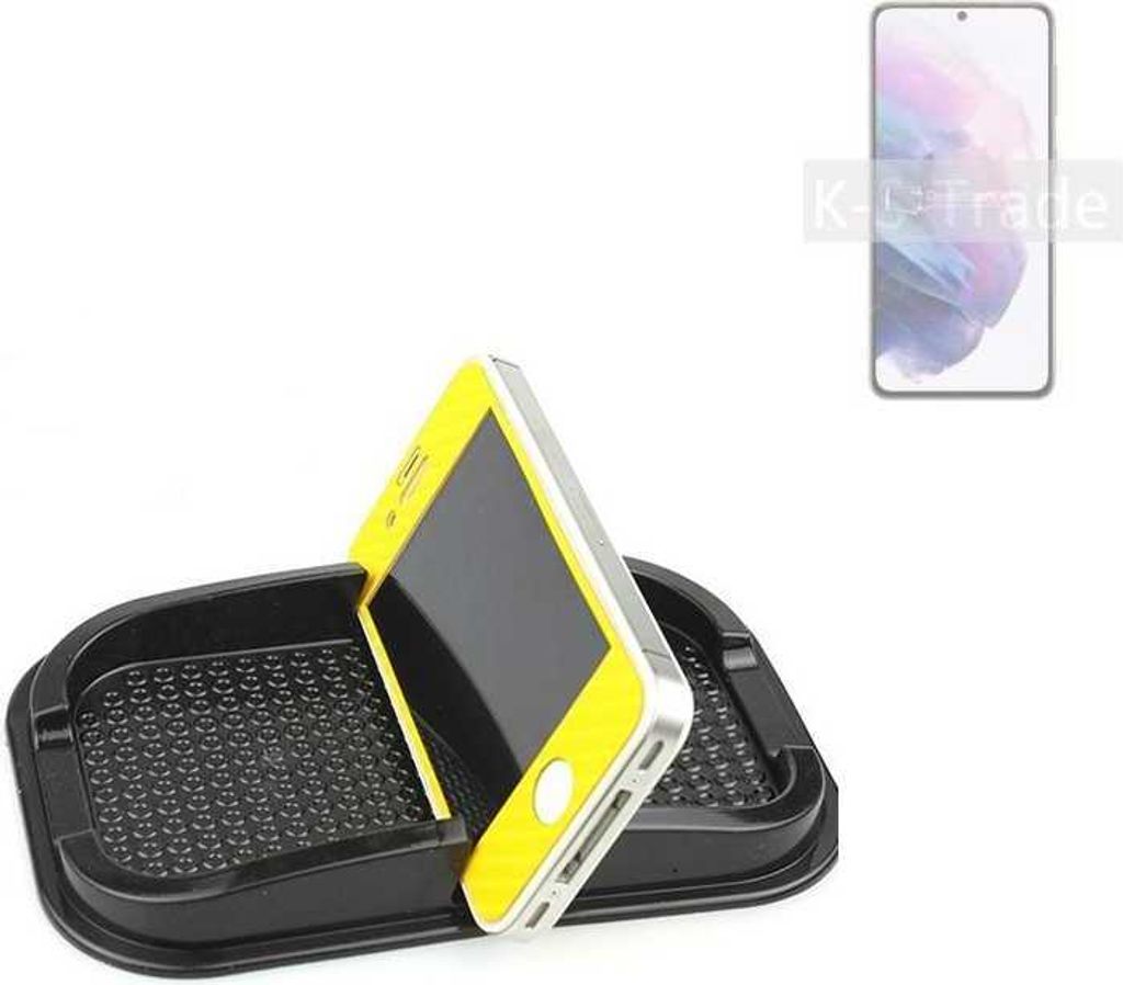 K-S-Trade Auto Anti Rutsch Matte Smartphone-Halter kompatibel mit Samsung Galaxy M02s Haft Pad Armaturenbrett Handy-Halterung Silikon