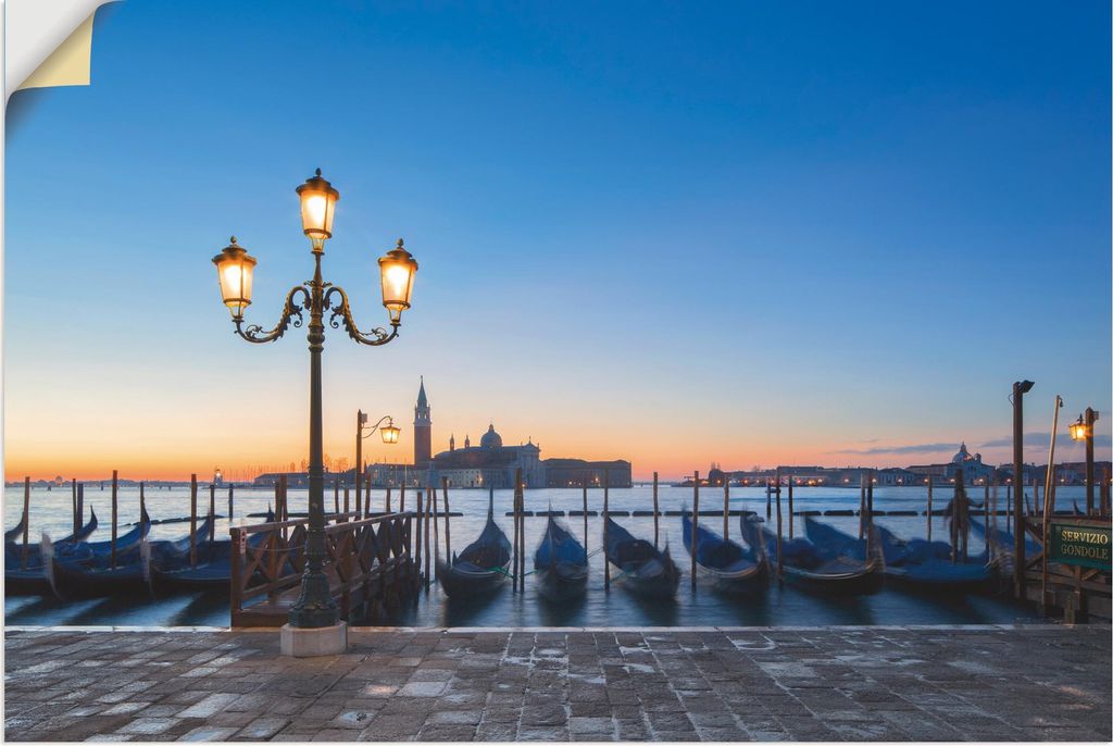 ARTland Wandbild, selbstklebend Venedig Hafen Größe: 120x80 cm