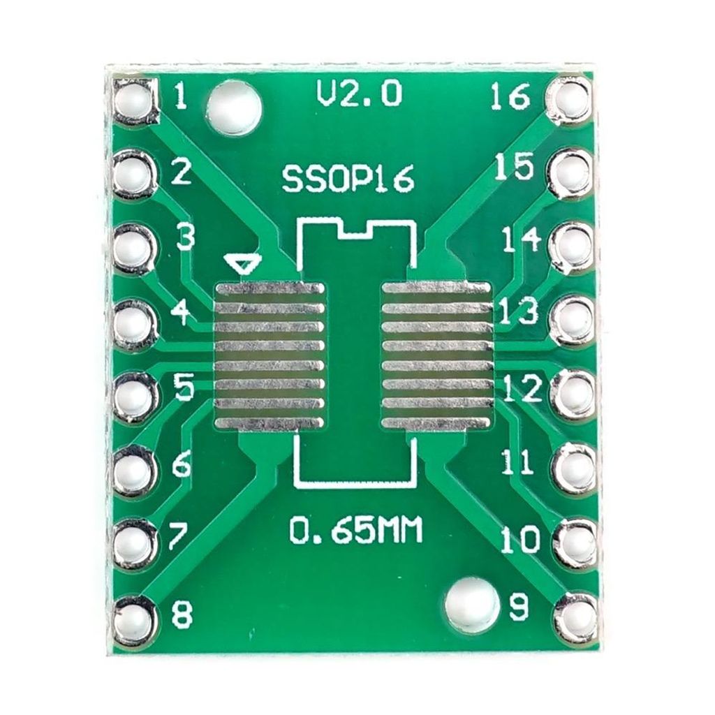 SMD Breakout Adapter für SOP16 / SSOP16 / TSSOP16, 16 Pin, Produktbild 