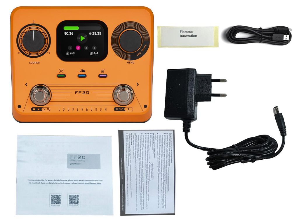 Drumcomputer-Looper mit Gitarreneffektpedal, Doppelpedalsteuerung, 5 Stunden Stereoaufnahme, 220 Rhythmusmuster, Time-Stretch-Technologie, E-Gitarr...