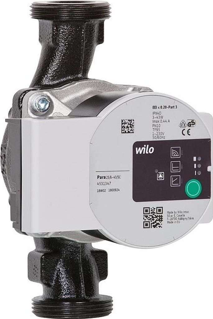 Wilo Para 25/6-43/SC BL180 Hocheffizienz Heizungspumpe Produktbild 